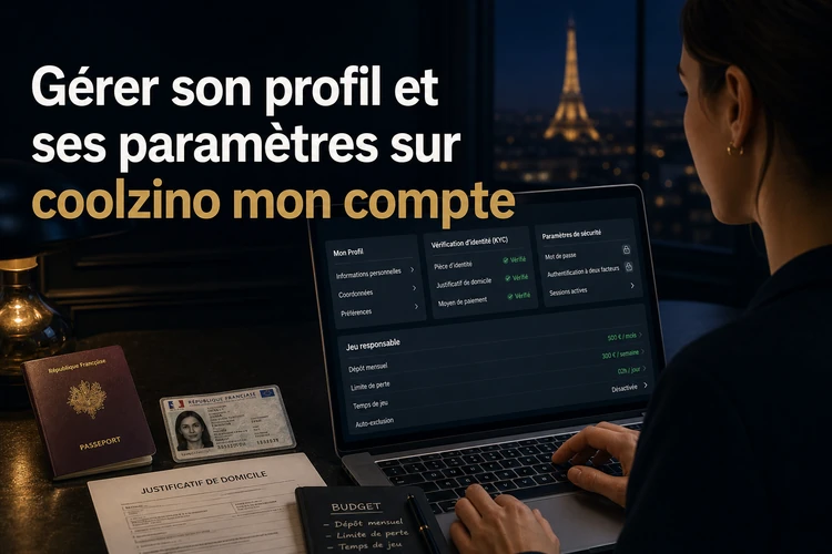 Gérer son profil et ses paramètres sur coolzino mon compte